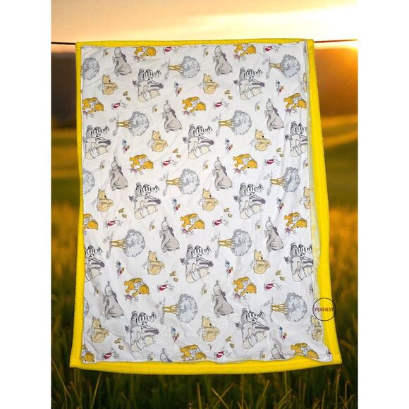 Winnie The Pooh and Friends Reversible Baby Crib Blanket - Picture 2 of 5